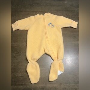 Vintage Cherokee Fleece Sleeper/ 3-6m Yellow-orange Color
